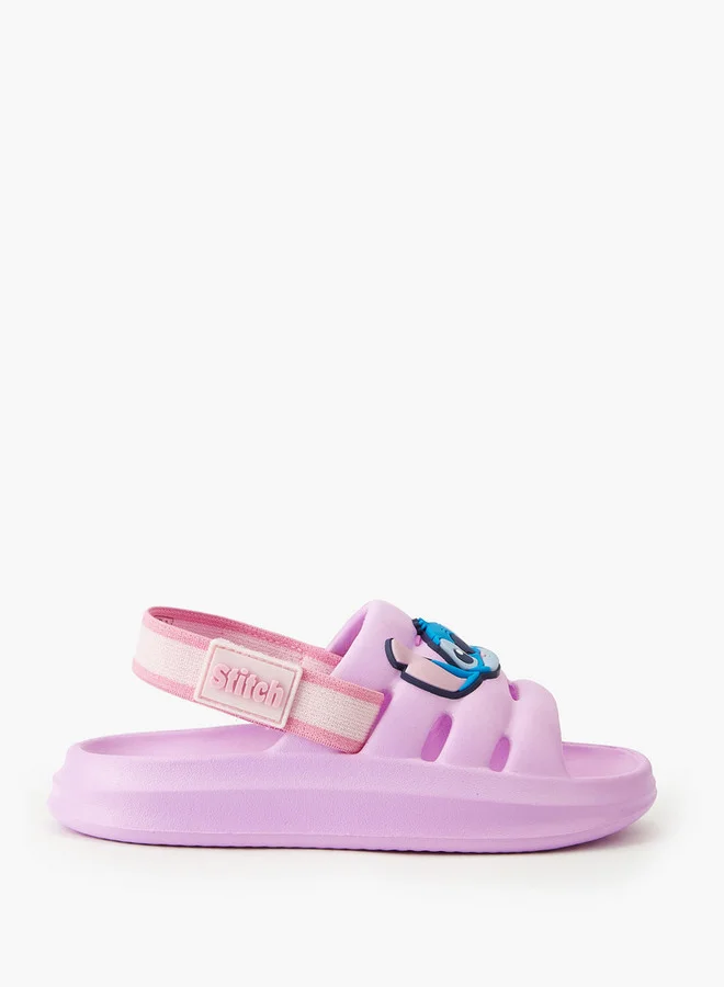 ديزني Girls Stitch Detail Sandals