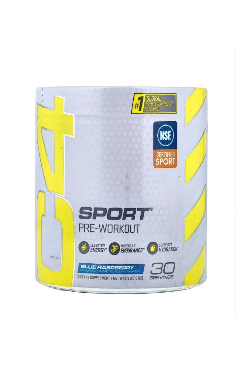 C4  Cellucor سي فور سبورت قبل التمرين. توت أزرق ٧.٥ أونصة (٢١٣ غرامًا) - Image 1