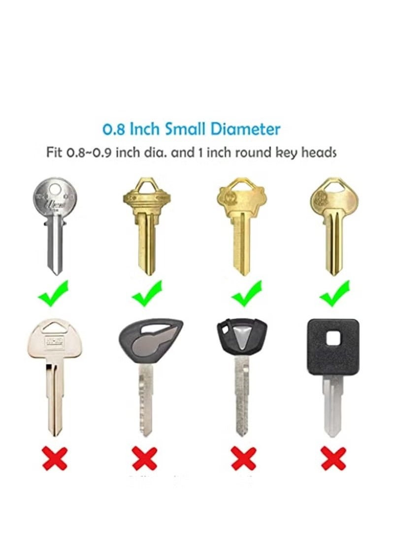 Small Key Covers Tags, Bright Colored Key Caps Silicone Key Covers Elastic Key Tags Key Identifier Coding Rings, 0.8 Inch Dia Key Identifiers, 24PCS in 8 Colors Mixed Color - Image 2