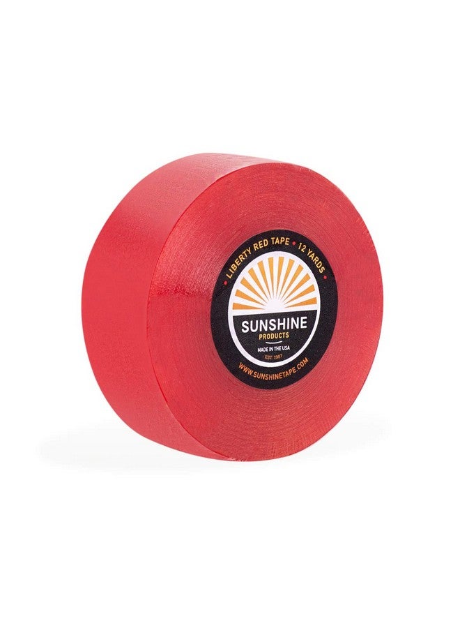 Sunshine Tape Daily Wear Hair System Tape Roll - Liberty Red Liner Wig Tape - Doublesided Ultra Hold Hair Tape for Wigs, Toupee, Hair Systems - 1-14 Day Hold - 1" x 12yds - Image 1