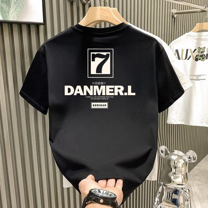 2024 Dragon Summer Versatile Printed Short-Sleeved T-Shirt Men'S Youth Slim Casual Bottoming Shirt Thin Top - Image 5
