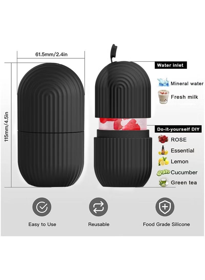 بكرة ثلج للوجه، تدليك الوجه التجميلي، بكرة ثلج مكعبة مضيئة للوجه، أدوات للعناية بالبشرة لتجاعيد العين - Image 4