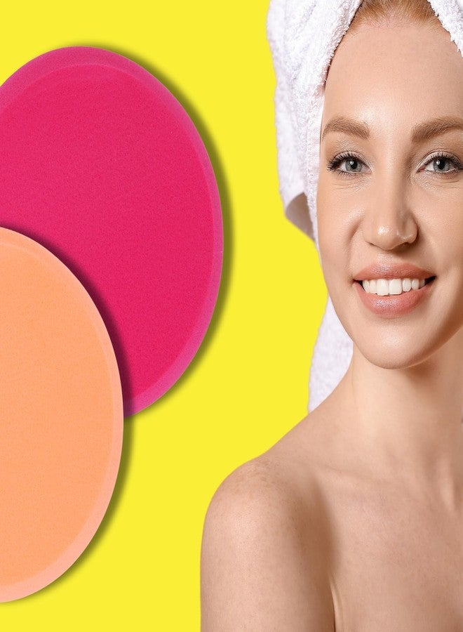 Out Of Box Pack of 2 Premium Big Size Makeup Cosmetic Puff Sponges for Foundation, Powder, and Concealer Application - Image 2