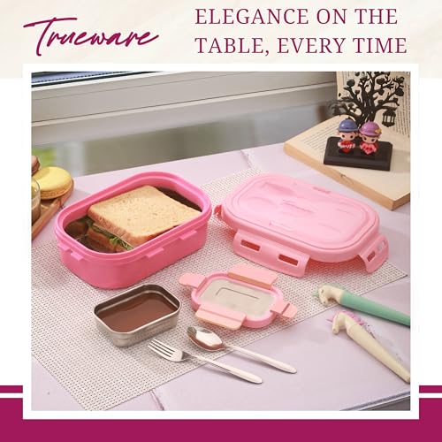 Trueware Picaso Insulated Inner Steel Thermoware BPA Free, Airtight, Food Grade, 2 Containers Lunch Box 750 ML - Image 5