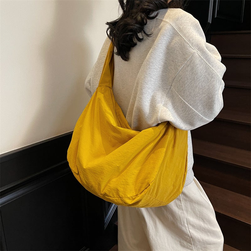 Fashion Canvas Crossbody Bag, Large Capacity, Casual Dumpling Style - Image 2