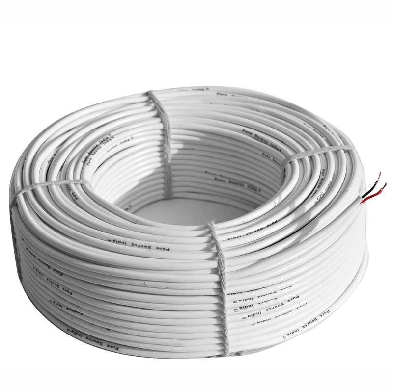 Pure Source India Flexible 0.25mm x 2 Core Round Copper Electrical Wire, Load Capacity- 2 Ampere / 450 Watt (White - 5 MTR.) - Image 5