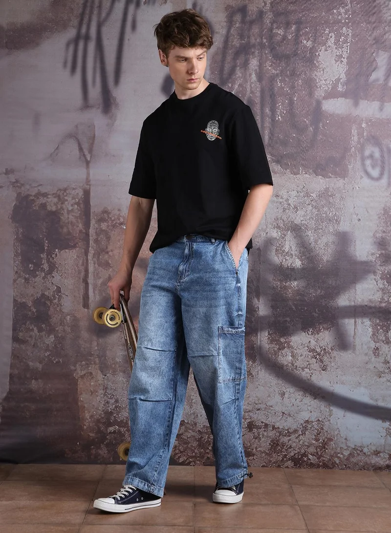 هوبرهولمي تيشيرت رجالي بتصميم سايبورغ مطبوع بقصة واسعة