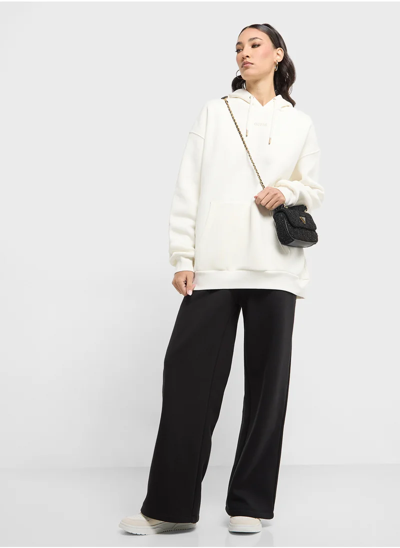 GUESS Drawstring Pocket Detail Hoodie