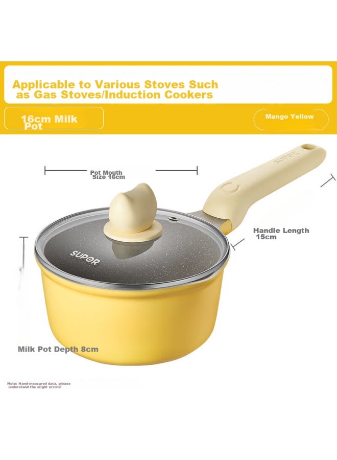 Supor Baby Antibacterial Milk Pot, Baby Food Small Pot, Healthy Non-stick Pot, Infant Hot Milk Steaming And Cooking All-in Et16tap01 - Image 1