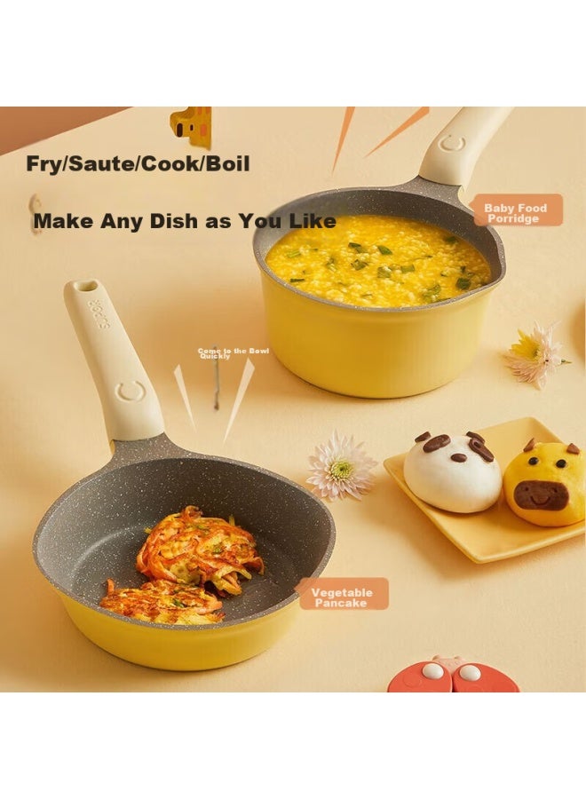 Supor Baby Antibacterial Milk Pot, Baby Food Small Pot, Healthy Non-stick Pot, Infant Hot Milk Steaming And Cooking All-in Et16tap01 - Image 2