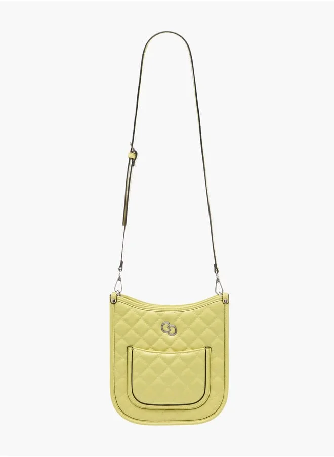 Celeste Women Quilted Shoulder Bag with Zip Closure and Chain Braided Strap