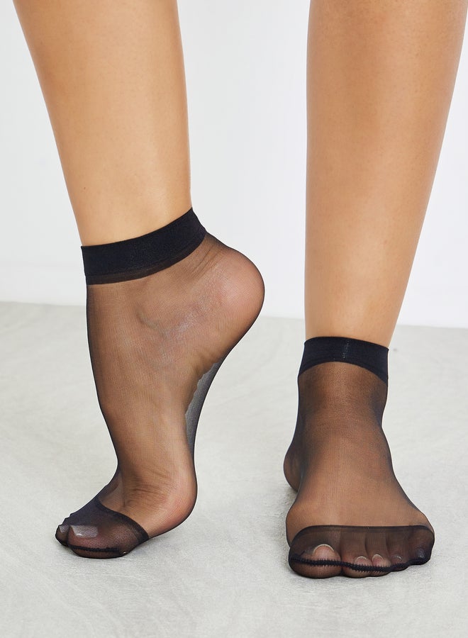 Styli Pack of 2 - Sheer Ankle Socks - Image 3