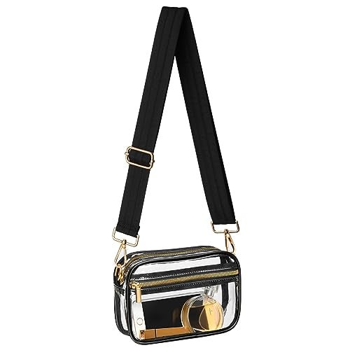 FANGSUN Clear Crossbody Bag Stadium Approved, Clear Purse for Women, Transparent Shoulder Messenger Handbag for Concert Sport - Image 1