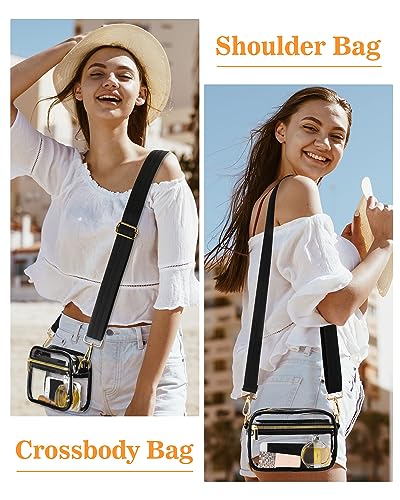 FANGSUN Clear Crossbody Bag Stadium Approved, Clear Purse for Women, Transparent Shoulder Messenger Handbag for Concert Sport - Image 2
