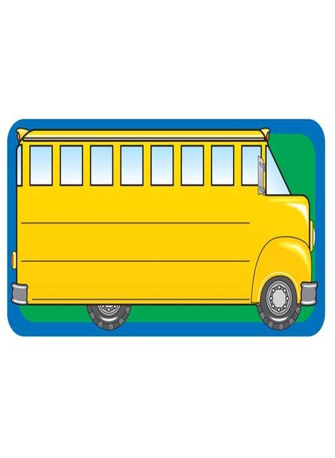 SHAPES ETC. 36 Pcs School Bus Nametag/Labels Self-Adhesive Field Trips Back to School Labels Elementary Classroom Decor Transportation Crafts Preschool & Kindergarten Classroom Made in the USA - Image 1
