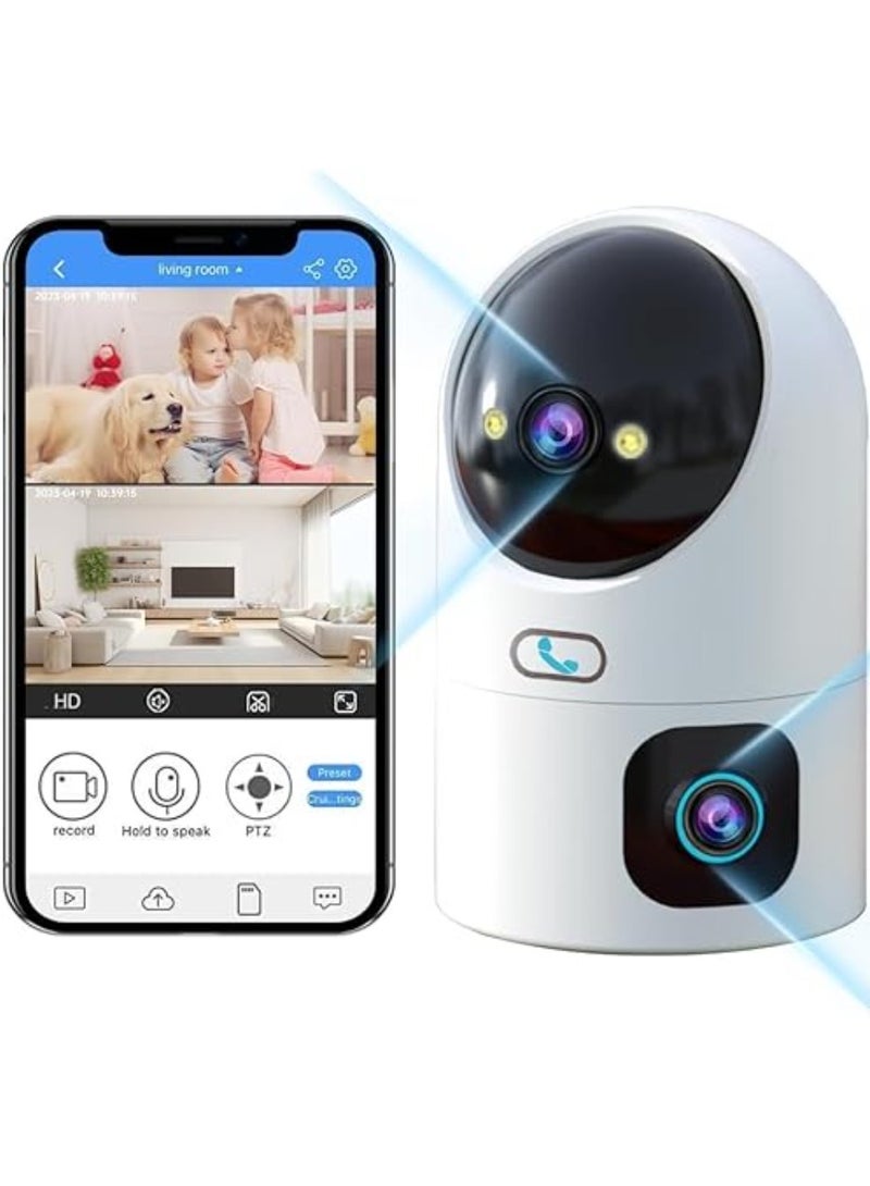 Jooan JOOAN Dual Lens 2K WiFi Security Camera | 5G/2.4G PTZ Indoor Surveillance for Home, Baby & Pet | Two-Way Audio, Motion Alerts, Color Night Vision, One-Touch Call, SD/Cloud  - Image 1