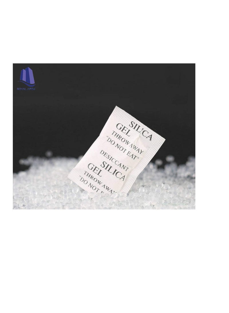 1 جرام Pkt غير سام من جل السيليكا النقي المجفف ومزيل الرطوبة والرطوبة لغرفة المطبخ والملابس تخزين الطعام وأكياس امتصاص الرطوبة (50 قطعة) - Image 2
