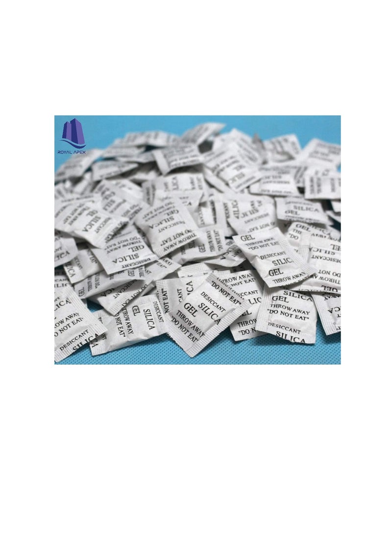 1 جرام Pkt غير سام من جل السيليكا النقي المجفف ومزيل الرطوبة والرطوبة لغرفة المطبخ والملابس تخزين الطعام وأكياس امتصاص الرطوبة (50 قطعة) - Image 3