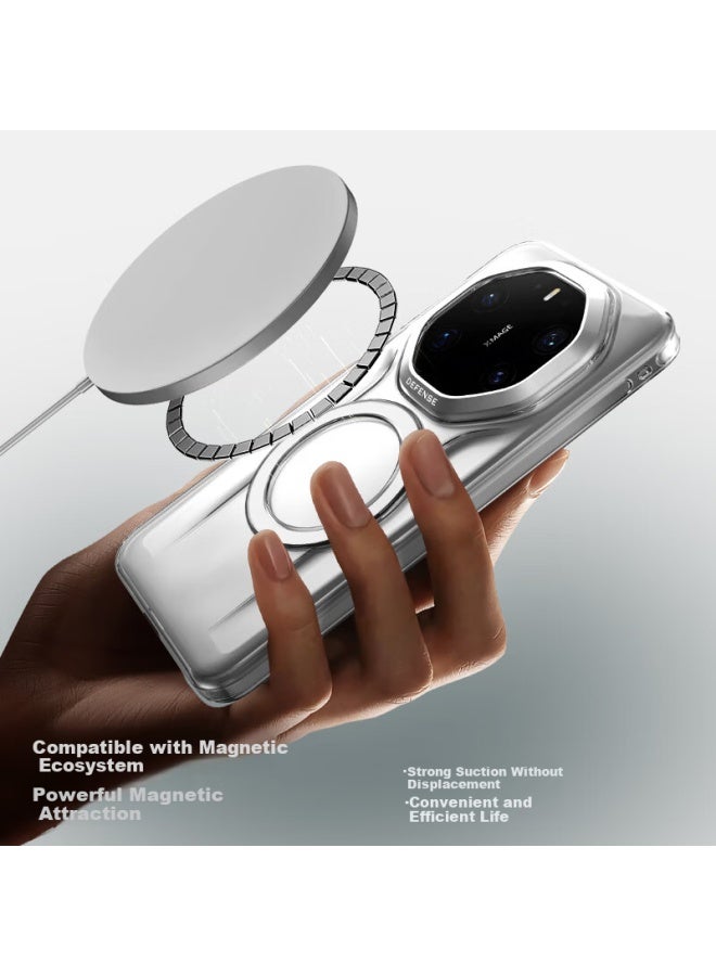 Defense Jues Color Huawei Mate80rs Transparent Magnetic Full-coverage Pc Integrated Protective Case 80rs Extraordinary Master Ice Transparent White - Image 2