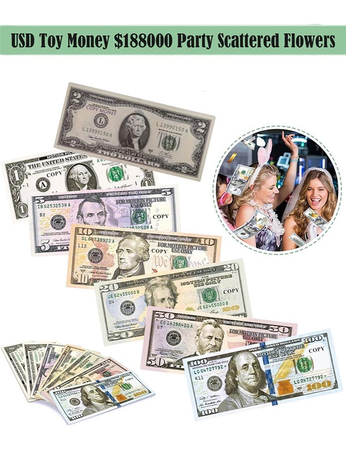 MissTiara 1400 Pieces Play Money for Kids Prop Money Replicas of US Dollar banknotesMagician Porp,Movie Props Assorted - Image 5