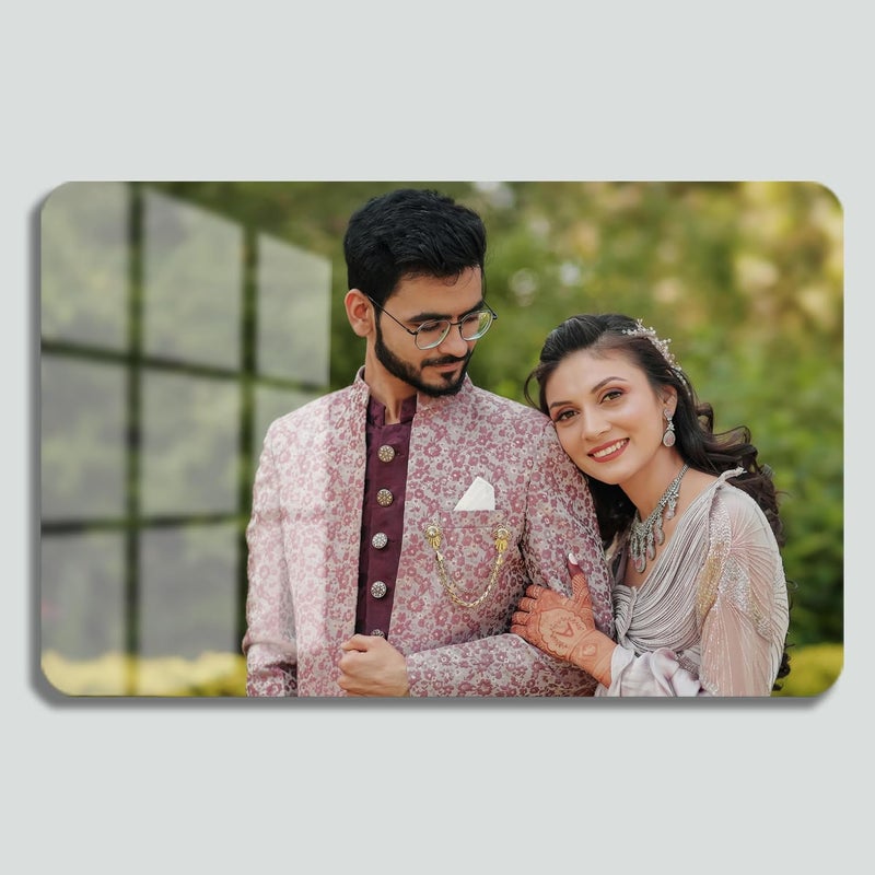 Print Uphaar Print Uphaar Personalized Waterproof UV Printing Acrylic 5mm Photo Frameless Picture Customised Gift For Wedding Birthday Anniversary Special Moment Horizontal 10X15 Inches  - Image 1