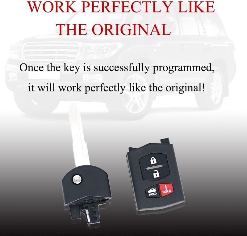 MechanMagic Key Fob Remote Replacement Fits for Mazda MX-5 Miata 2006 2007 2008 2009 2010 2011 2012 2013 2014 2015//Mazda 3 2010-2013/Mazda 6 2009-2013 BGBX1T478SKE125-01 Keyless Entry Remote Control BBM4-67-5RY - Image 4
