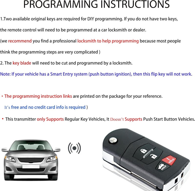 MechanMagic Key Fob Remote Replacement Fits for Mazda MX-5 Miata 2006 2007 2008 2009 2010 2011 2012 2013 2014 2015//Mazda 3 2010-2013/Mazda 6 2009-2013 BGBX1T478SKE125-01 Keyless Entry Remote Control BBM4-67-5RY - Image 2