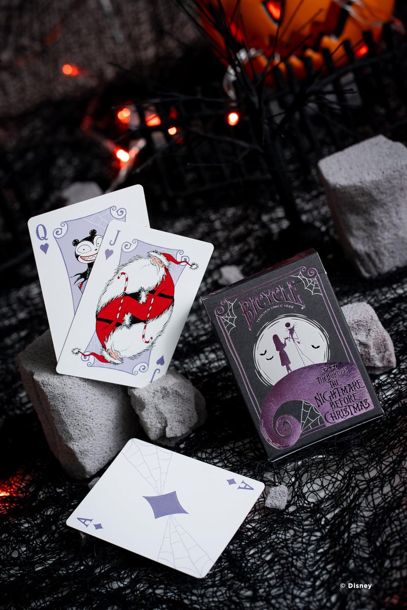 Bicycle Disney Tim Burton's Nightmare Before Christmas Inspired Playing Cards Featuring Jack Skellington, 1 Deck for Halloween Gifts, Christmas Stocking Stuffers, or Vacation Travel Games - Image 4