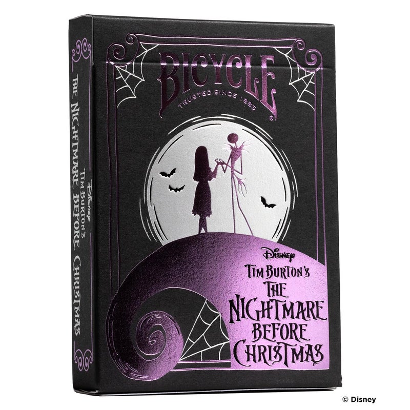 Bicycle Disney Tim Burton's Nightmare Before Christmas Inspired Playing Cards Featuring Jack Skellington, 1 Deck for Halloween Gifts, Christmas Stocking Stuffers, or Vacation Travel Games - Image 1