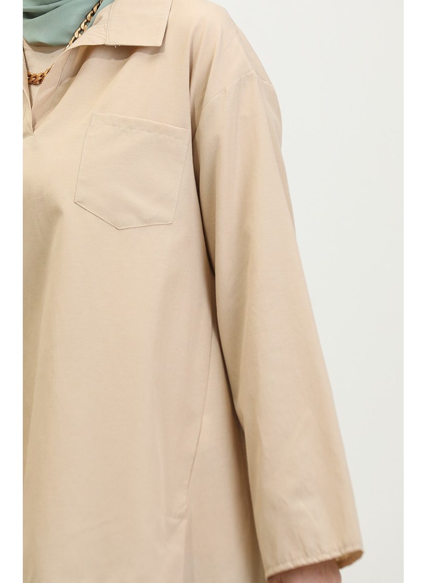 Sefa Merve Oversize Tunic 2007-06 Beige  - Image 4