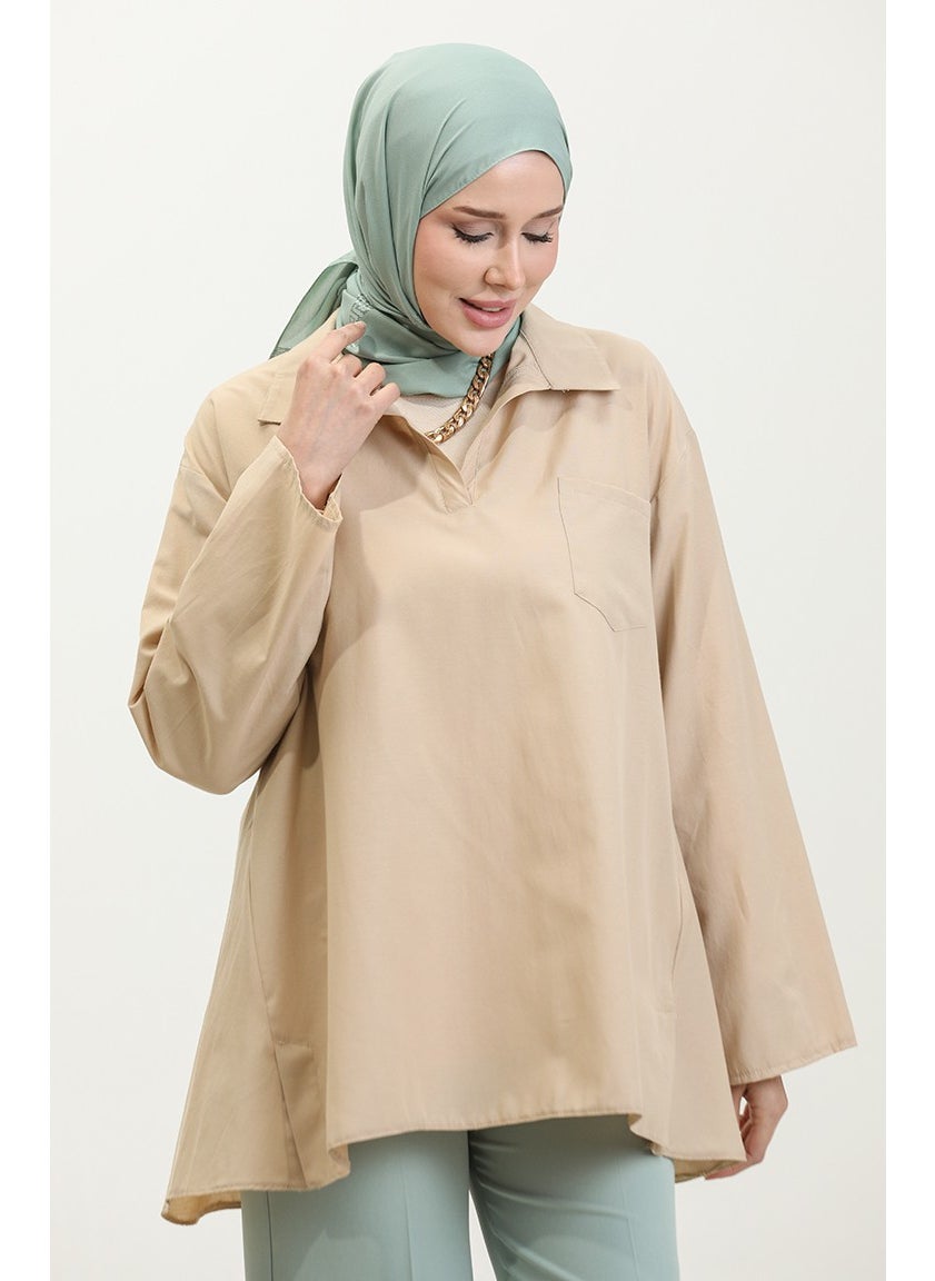 Sefa Merve Oversize Tunic 2007-06 Beige  - Image 3