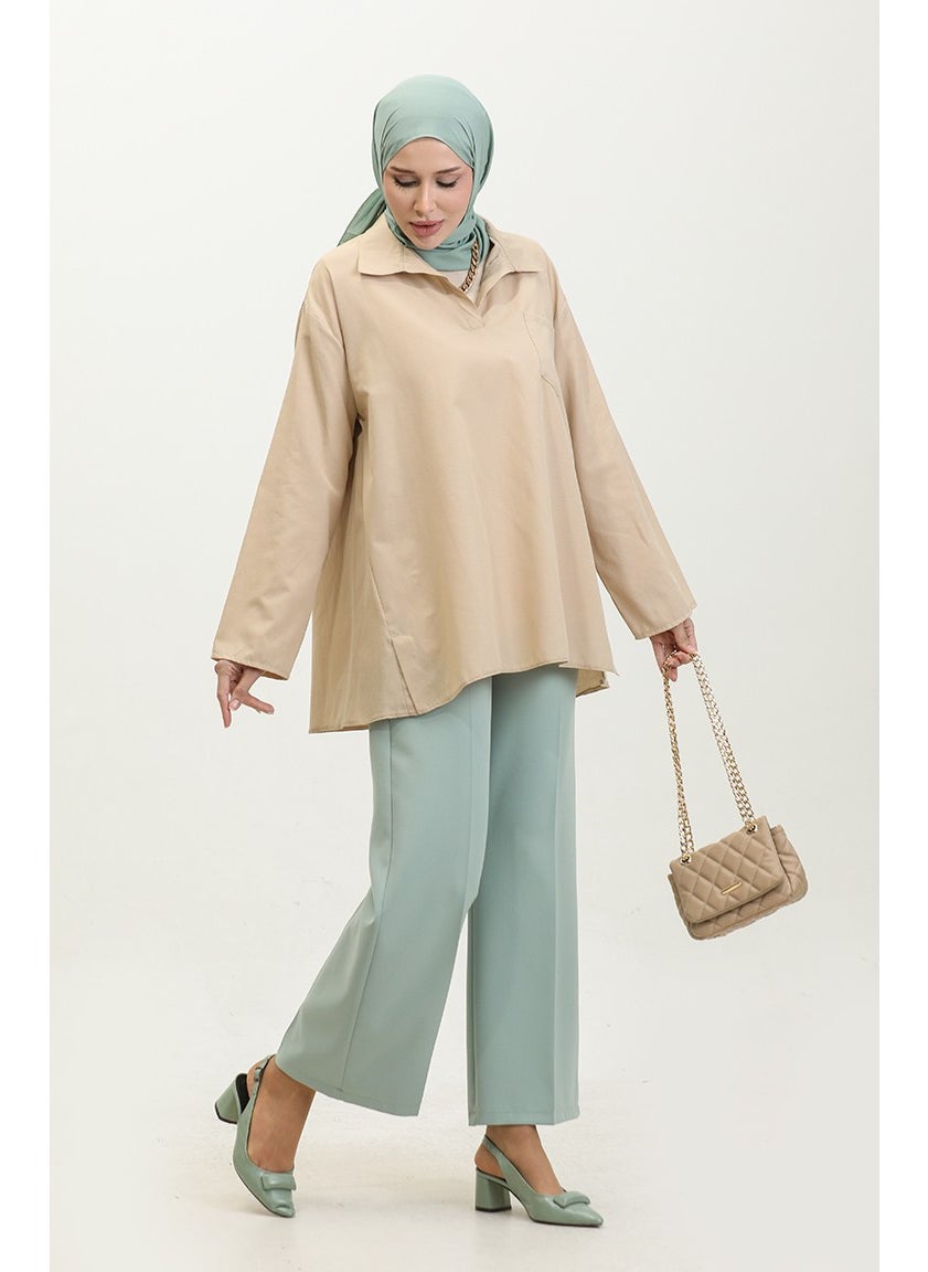 Sefa Merve Oversize Tunic 2007-06 Beige  - Image 2