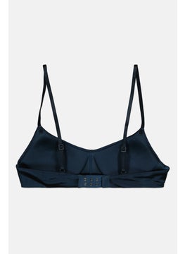Etam Women Padded Plain Bra, Navy Blue  - Image 2