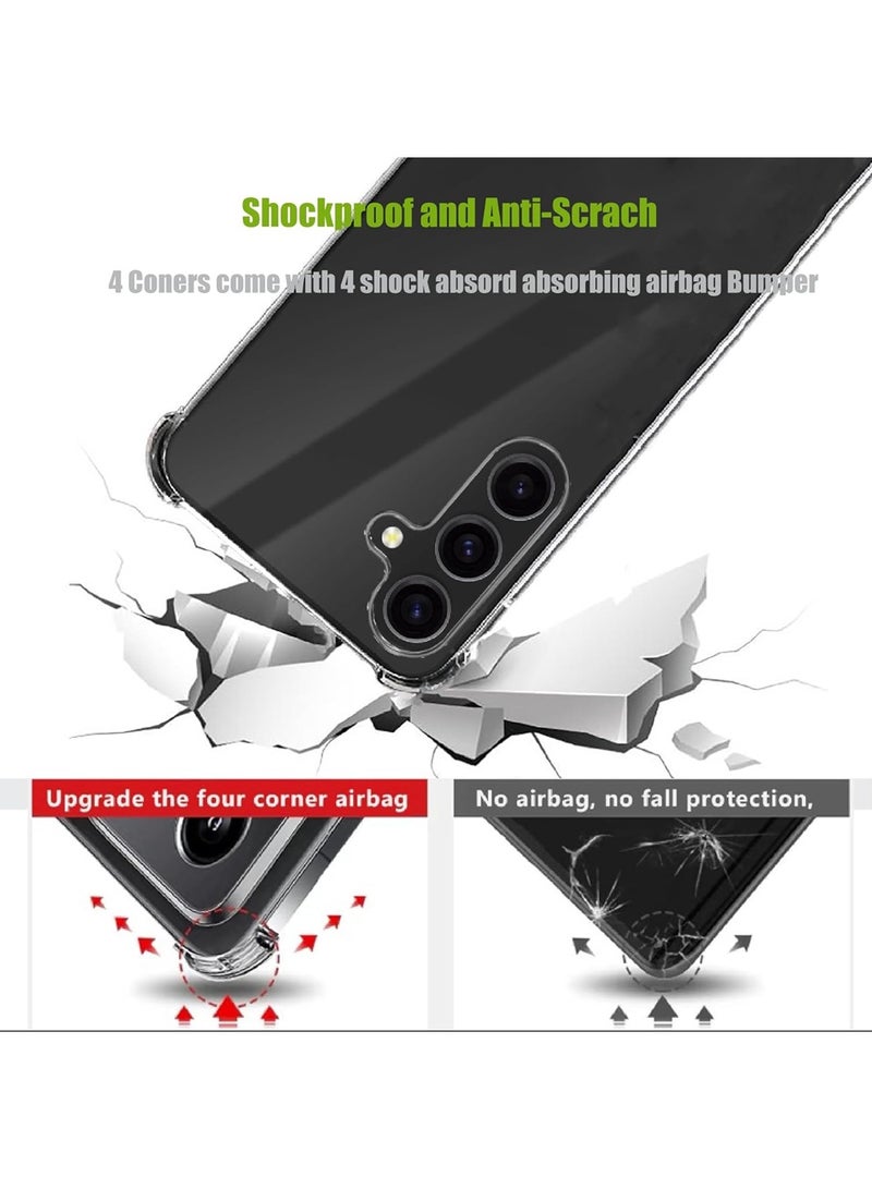 SNBFA Samsung Galaxy A16 Case,Designed for Galaxy A16 5G/4G Case,Slim Flexible TPU Airbag Bumper Shock Absorption Rubber Soft Silicone Case Cover Fit for Samsung Galaxy A16 (Clear) - Image 2