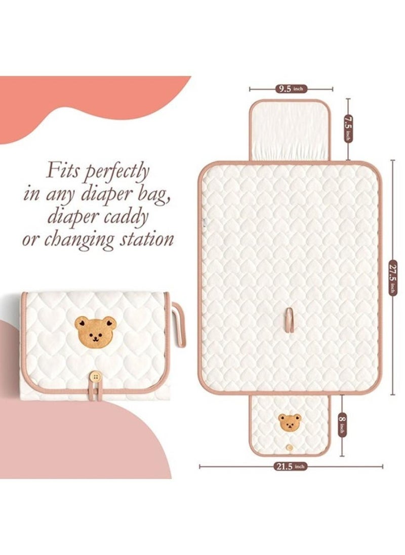 Bebiland Baby Portable Diaper Changing Mat for Travel Waterproof Compact Baby Changing Pad  - Image 2