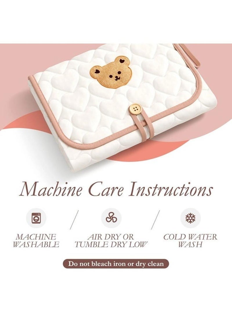 Bebiland Baby Portable Diaper Changing Mat for Travel Waterproof Compact Baby Changing Pad  - Image 3