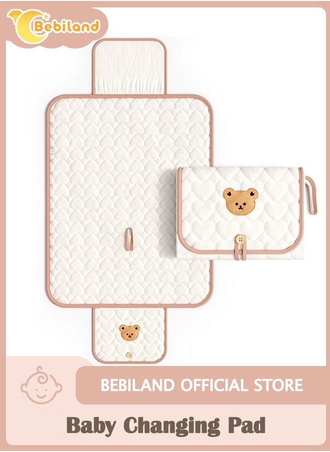 Bebiland Baby Portable Diaper Changing Mat for Travel Waterproof Compact Baby Changing Pad  - Image 1