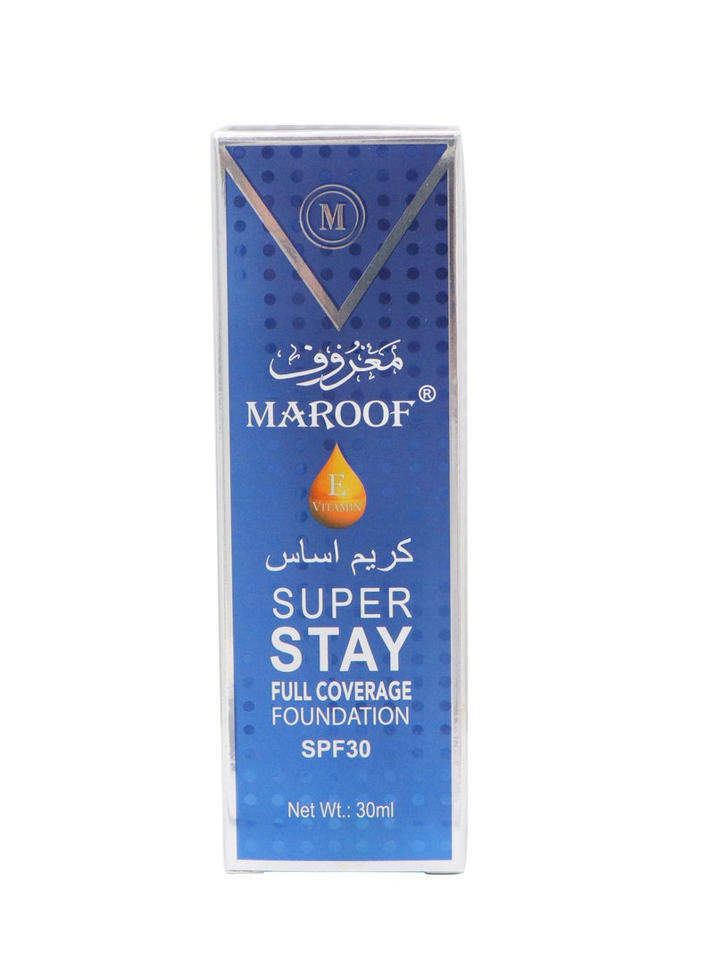 MAROOF 24 Hours Full Coverage Liquid Foundation SPF30 30ml Natural Ivory 02 - Image 4