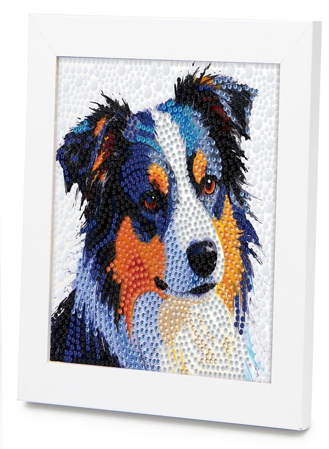 lesaonsy Diamond Art Kits for Kids with Frame (6 Inch Pre-Framed Canvas) Animal Gem Art Gift Set for Teens, Boys, Gilrs (Beginner-Friendly, 1-3 Hour) | Resin Drills & Tools Included-Shepherd Dog - Image 1