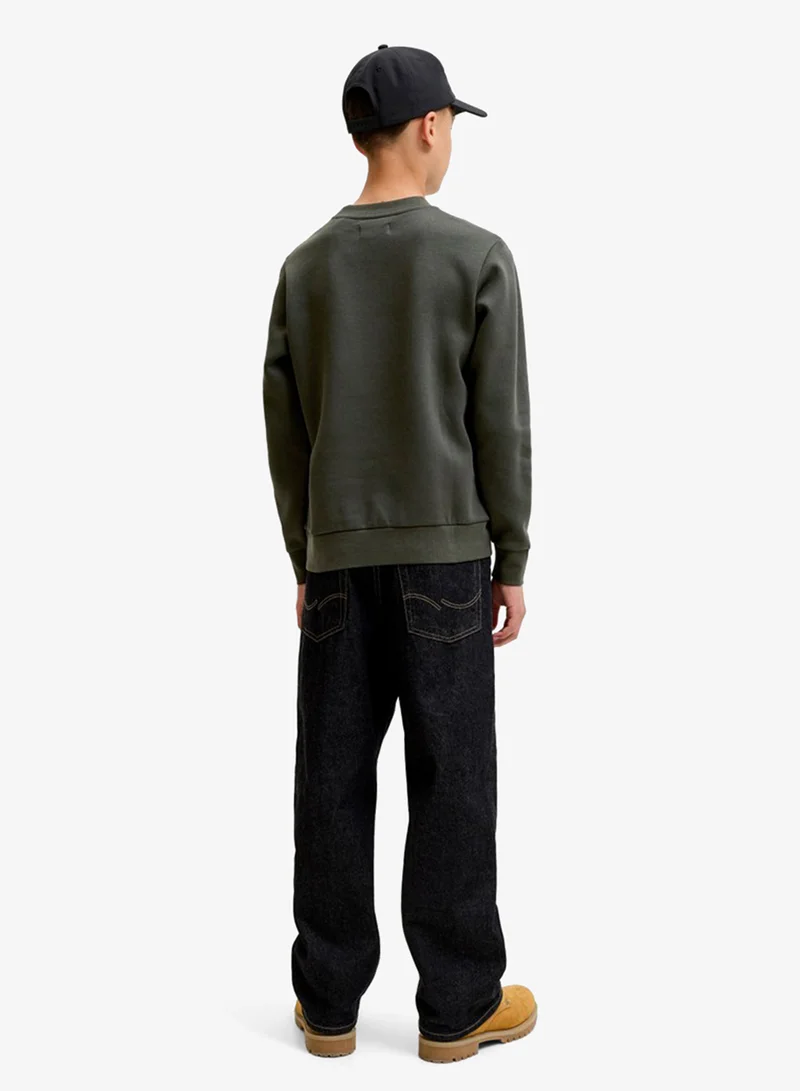 Jack & Jones Junior Youth Club Branding Crew Neck Sweatshirt