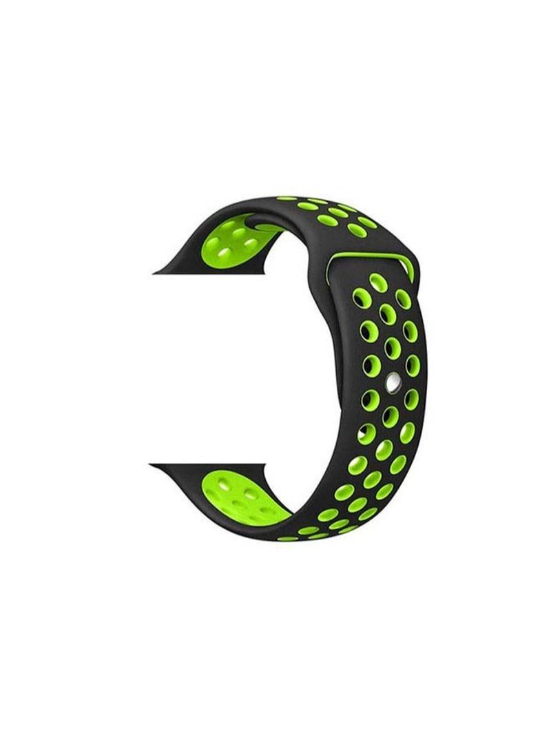 حزام الساعة البديل متوافق مع 42مم (سلسلة 11/10)/41مم/40مم/38مم لساعة آبل كلها السلسلة بالأسود/الأخضر - Image 1