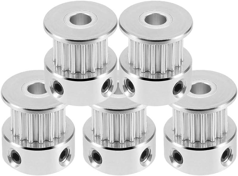 Saipor Saiper GT2 16 Teeth 5mm Bore Timing Pulley Aluminum Synchronous Wheel for 6mm Belt, Compatible with RepRap 3D Printer Prusa i3 (5pcs) - Image 1