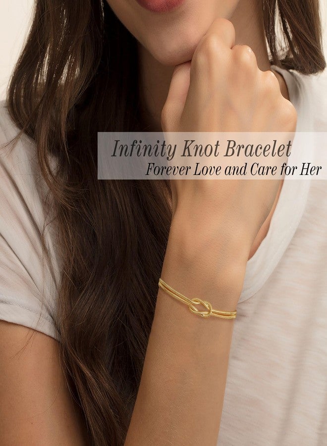 Sistble Mothers Day Gifts for Sister, Sisters Gifts from Sister Gold Bracelets for Women Big Sisters Bracelet Infinity Knot Bracelet Friendship Bracelets Birthday Gift Jewelry - Image 4