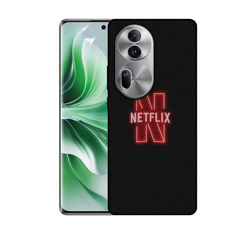 EYE CATCH Printed Protective Case Cover For Oppo Reno 11-  Netflix Logo - Image 1