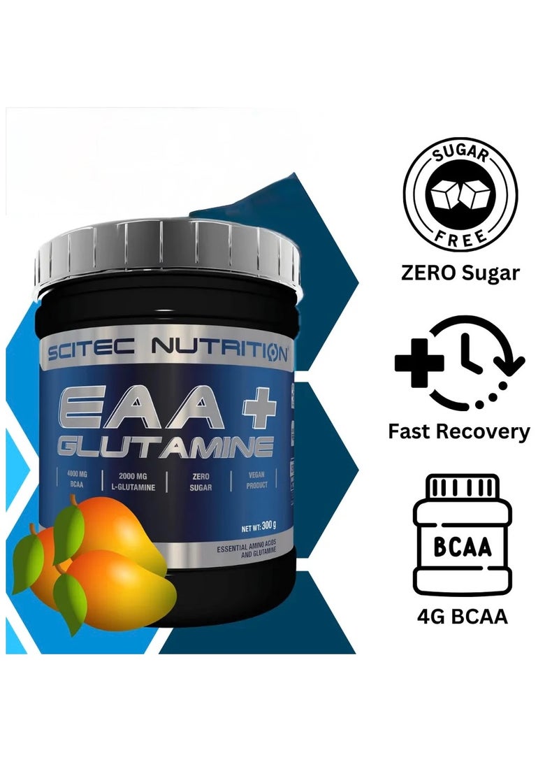 Scitec EAA + GLUTAMINE Mango Flavored, 300g - Image 1