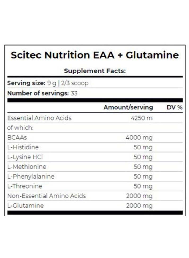 Scitec EAA + GLUTAMINE Mango Flavored, 300g - Image 2