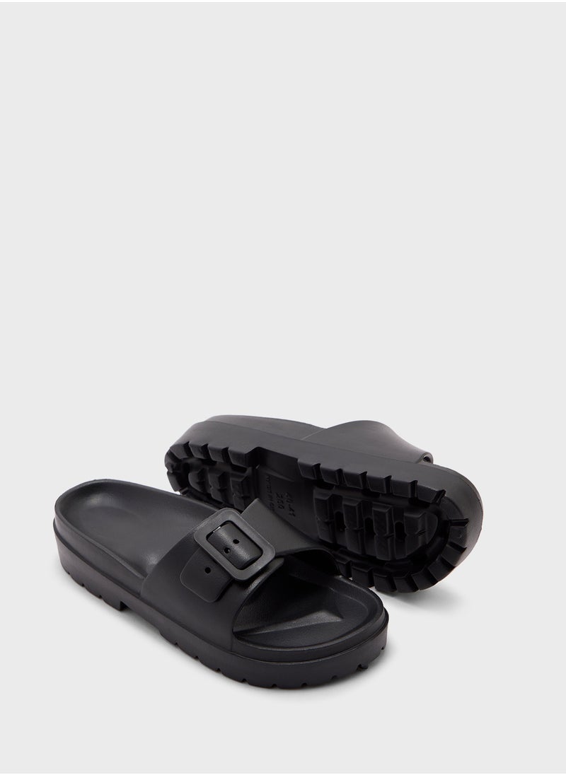 Square Buckle Slides