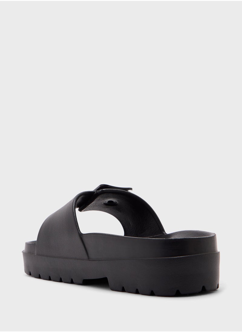 Square Buckle Slides