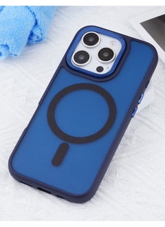 جومو ستور غطاء حماية مغناطيسي مطفي لهاتف iPhone 15 Pro Max، متوافق مع MagSafe، ظهر شفاف مطفي، نحيف مقاوم للصدمات، مصنوع من TPU ناعم مع حواف فاخرة مطلية  - Image 1