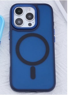 جومو ستور غطاء حماية مغناطيسي مطفي لهاتف iPhone 15 Pro Max، متوافق مع MagSafe، ظهر شفاف مطفي، نحيف مقاوم للصدمات، مصنوع من TPU ناعم مع حواف فاخرة مطلية  - Image 3